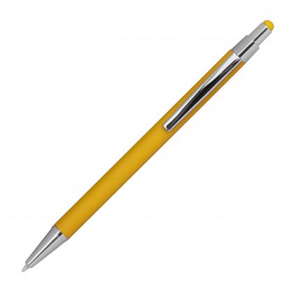 Metal ballpen with rubber coating and touch function