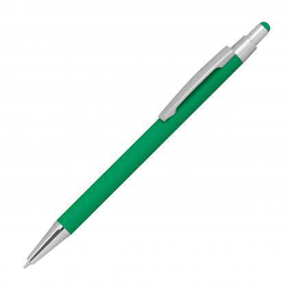 Metal ballpen with rubber coating and touch function