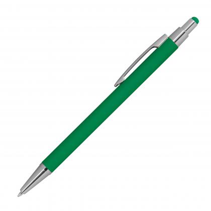 Metal ballpen with rubber coating and touch function