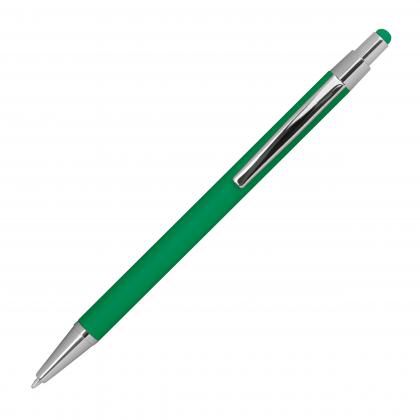 Metal ballpen with rubber coating and touch function
