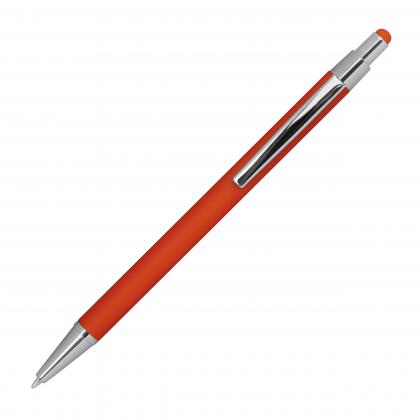 Metal ballpen with rubber coating and touch function