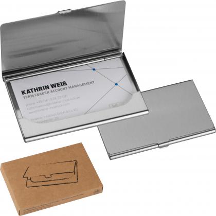 Metal business card holder