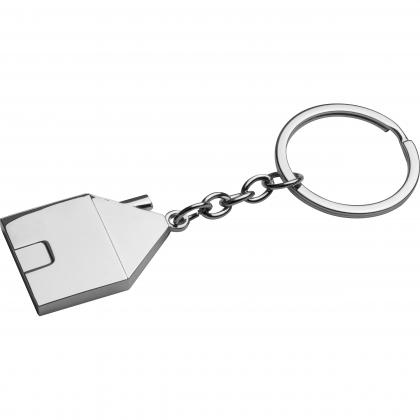 Metal keyring in house shape