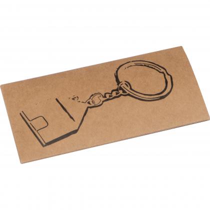 Metal keyring in house shape