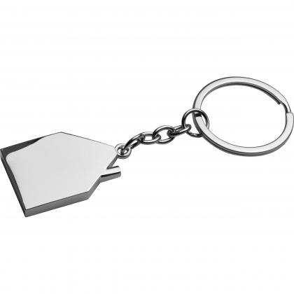 Metal keyring in house shape