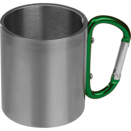 Metal mug with snap hook