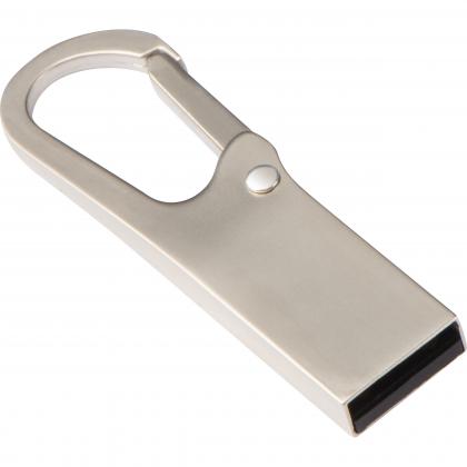 Metal USB stick with carabiner - 8GB