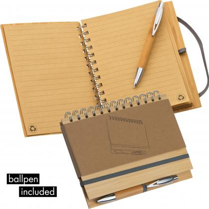 Note pad with bamboo cover A5