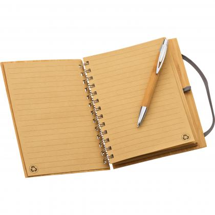 Note pad with bamboo cover A5
