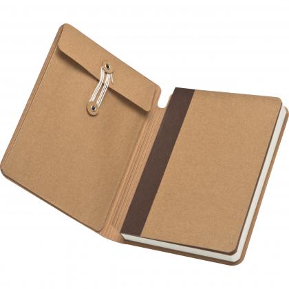 Notebook with brown rubber band. 120 sheets