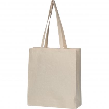 Organic cotton bag () with bottom fold