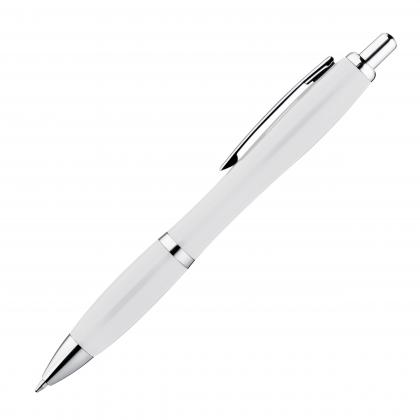 Plastic ball pen with metal clip