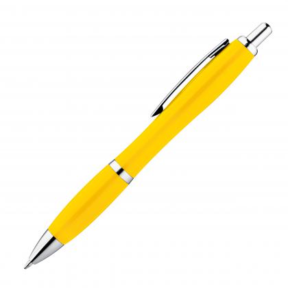 Plastic ball pen with metal clip