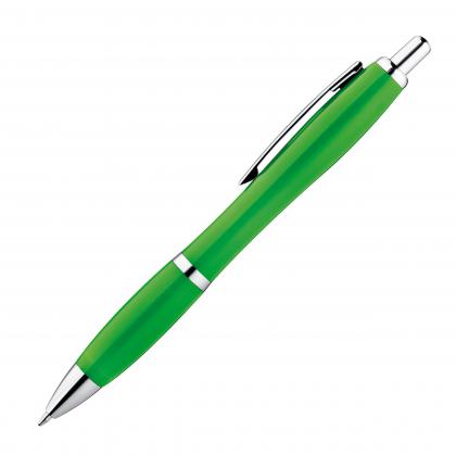 Plastic ball pen with metal clip