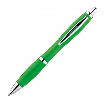 Plastic ball pen with metal clip