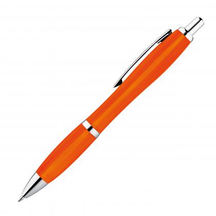 Plastic ball pen with metal clip