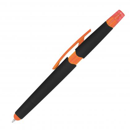 Plastic ballpen with highlighter and touch function Plastic ballpen with highlighter and touch function