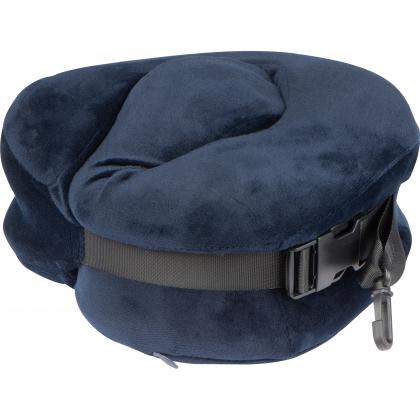 Plush neck pillow with closure band