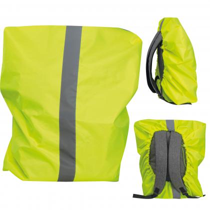 Rain cover for backpacks with reflective strips and elastic drawstring