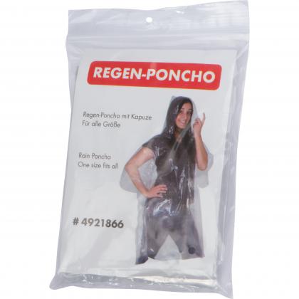 Rain poncho in plastic cover