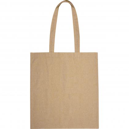 Recycled cotton bag with long handles