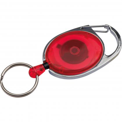 Retractable keyring with carabiner