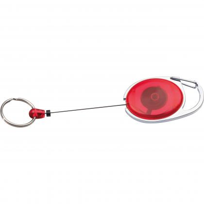 Retractable keyring with carabiner