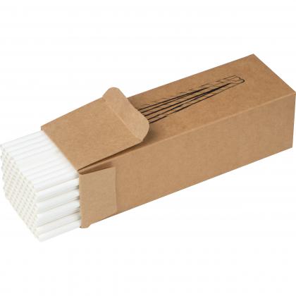 Set of 100 drink straws made of paper