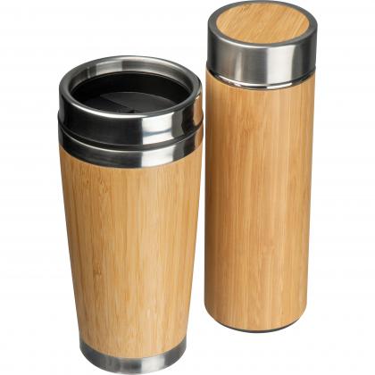 Set of drinking cup and vacuum flask