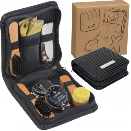 Shoe polishing and cleaning set