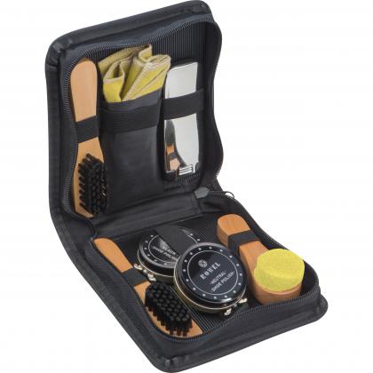 Shoe polishing and cleaning set