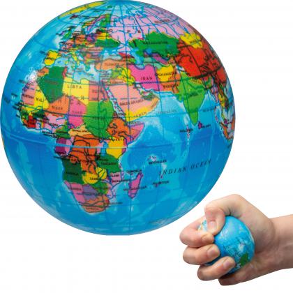 Squeeze ball in globe shape
