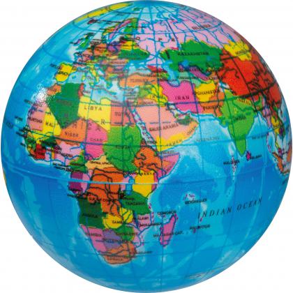 Squeeze ball in globe shape