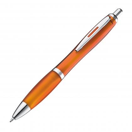 Transparent ball pen with rubber grip
