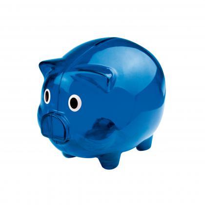 Transparent piggy bank