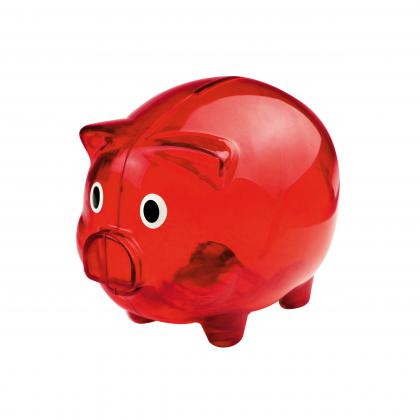 Transparent piggy bank