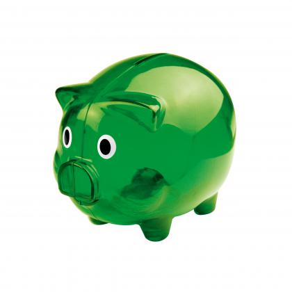 Transparent piggy bank