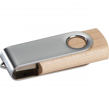 Twist USB Stick with light wood cover