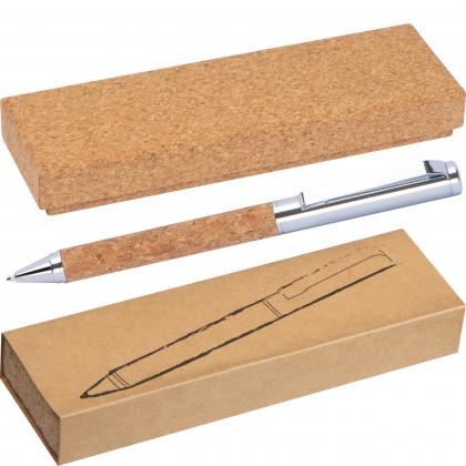Twist-ballpen metal and cork