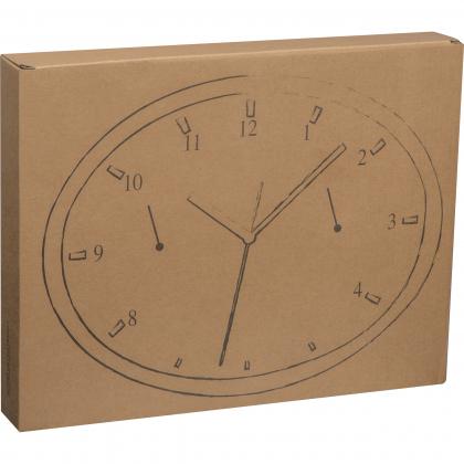 Wall clock with hygrometer. thermometer and click system