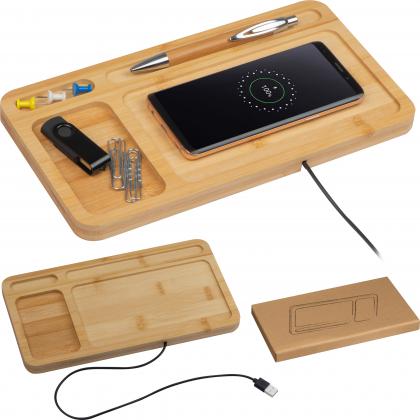 Wireless charging desk pad