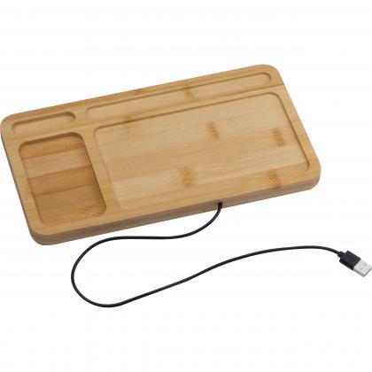 Wireless charging desk pad