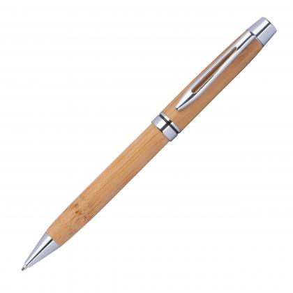 Wooden ballpen with metal applications Wooden ballpen with metal applications