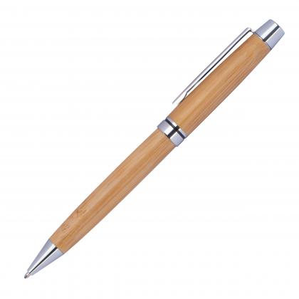 Wooden ballpen with metal applications Wooden ballpen with metal applications