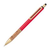 Ball pen with cork grip zone