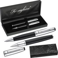 Ferraghini writing set with a ball pen and a rollerball pen