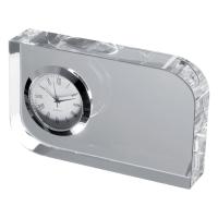 Glass block with small clock