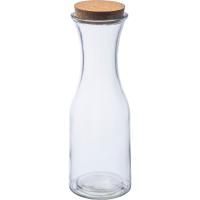 Glass carafe with cork lid