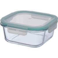 Glass container with lid, suitable for microwave and freezer