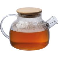 Glass jug with bamboo lid, 1000ml